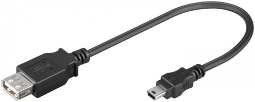 Câble USB femelle / Mini USB mâle OTG - 0,20m