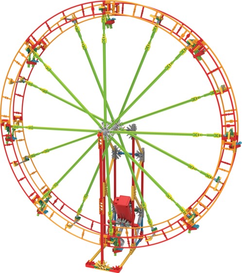 jeu de construction motorisé maquette grande roue 59 cm k'nex revolution