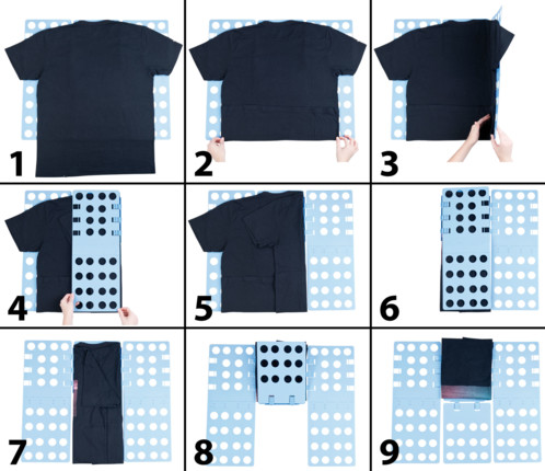 Rouge Pli Linge plieur de Linge Enfant Adulte Vetement Chemise t-Shirt Tee Shirts 57 x 70 cm BoxLegend Planche à Plier Le Linge 