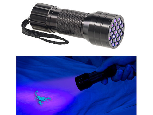 Ancienne Lampe Torche 100 LEDs Ultra Violet Détecteur pour Fluorescent Agent Blanchissant Urine Animale Scorpion Vérifie largent avec Lunettes de Sécurité à Protection Anti-UV YOUTHINK Lampe de Poche UV 