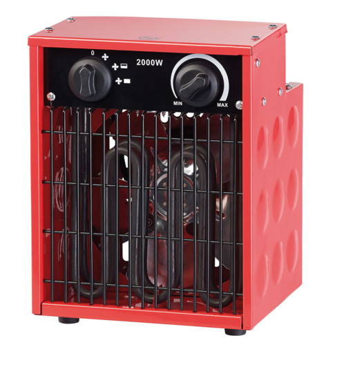 Chauffage électrique de chantier avec thermostat & 4 niveaux de chauffage UISEBRT Radiateur soufflant électrique 5 kW 400 V 5 kW 