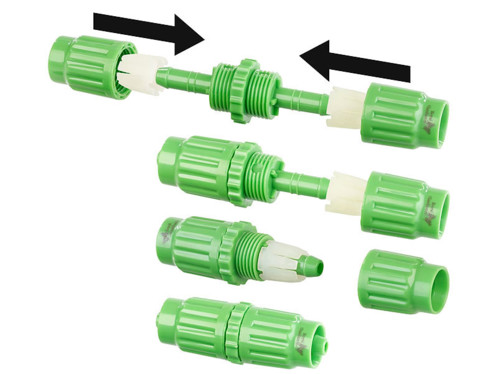 Spequix Kit de réparation pour tuyau d’arrosage extensible avec connecteurs et rondelles en caoutchouc supplémentaires 