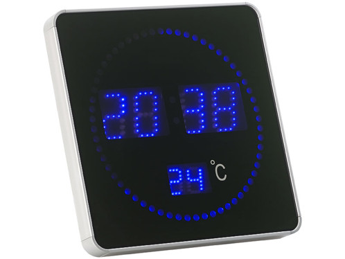 Réveil numérique avec Affichage de la température Réveil Radio DCF/réveil de Voyage Fonction Snooze Écran LCD 3,3 avec rétroéclairage LED Bleu Bearware Intérieur 