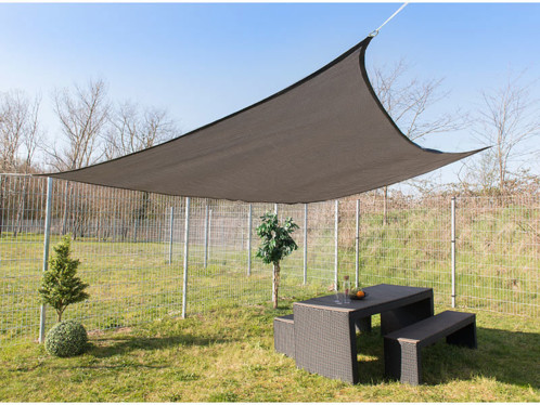 COOL AREA Voile d'ombrage imperméable rectangulaire 3.5 x 5 mètres pour Jardin & terrasse Couleur Gris 