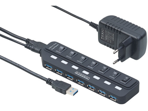 Hub actif avec 7 ports USB 3.0 de la marque Xystec