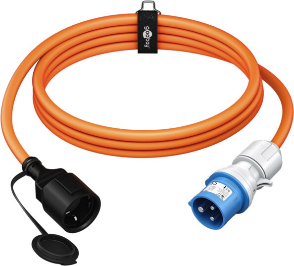 Câble de raccordement CEE caravane 3G2,5 mm² 5 m orange