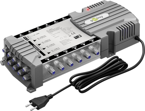 Multiswitch satellite Goobay 9 entrées 12 sorties avec alimentation intégrée