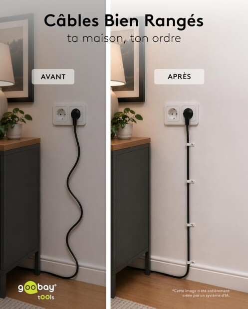 700 colliers attache-câbles à clous en 7 tailles