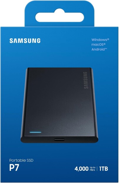 Disque dur SSD externe portable P7 1 To USB4 noir