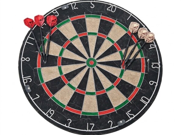 Jeu de fléchettes Ø 45 cm avec cible et 6 fléchettes avec pointes acier