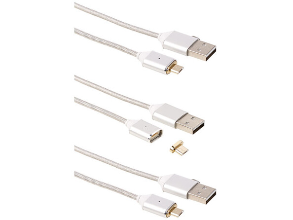 3 câbles Micro USB magnétiques - 1m