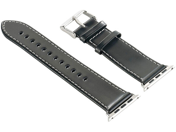 Bracelet en cuir pour Apple Watch - 42 mm - Noir