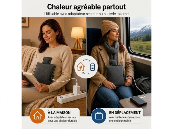 Deux modes d'utilisation de la bouillotte pour une chaleur partout