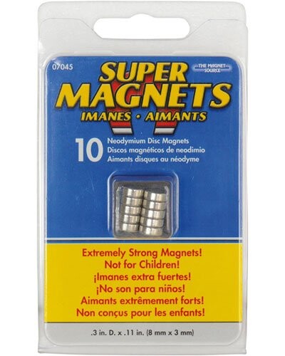 10 aimants Néodyme - 8 x 3 mm Magnet source