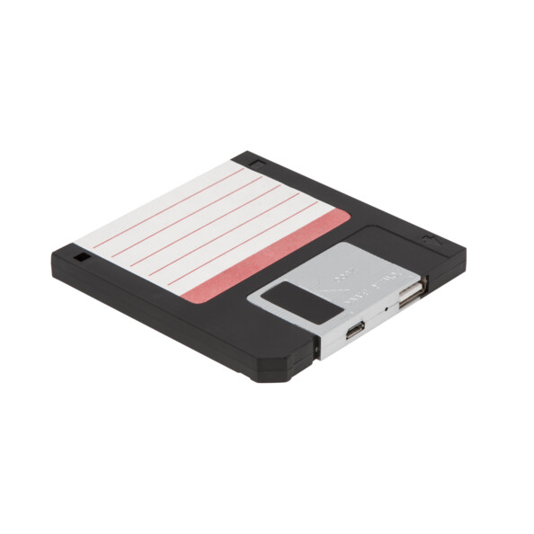 batterie d'appoint 2500 mah usb design disquette informatique floppy thumbs up