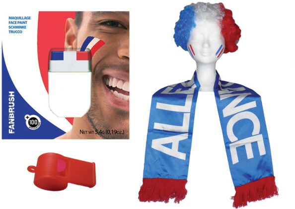 Kit complet de supporter Équipe de France pour Euro 2016, Accessoires  supporters