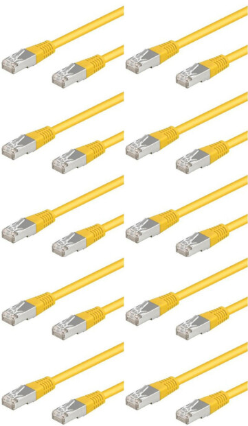 10 câbles RJ45 jaune cat5e F/UTP - 3m