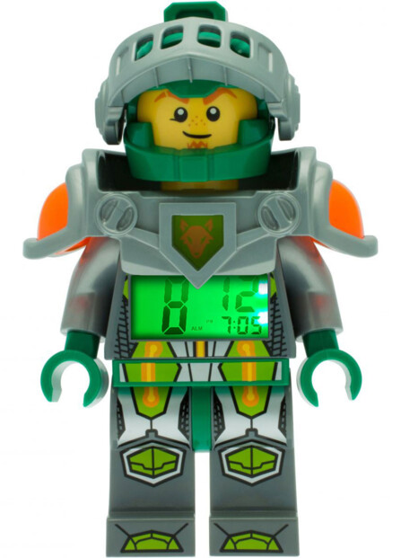 réveil digital pour enfants lego nexo knights chevalier aaron vert avec casque et armure