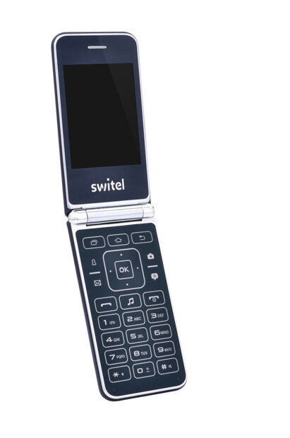 téléphone portable à clapet grandes touches switel m600d double sim wap bluetooth