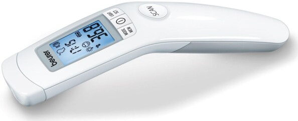 thermomètre sans contact avec thermomètre frontal et temperature lait biberon beurer ft93