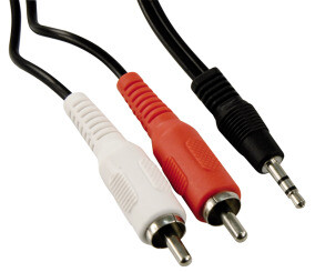 Câble 1.5m adaptateur audio Jack 3,5 mm stéréo mâle vers 2x RCA mâles