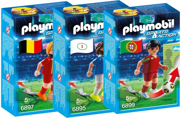 Playmobil Sports & Action : joueur de foot - Pack 3 joueurs