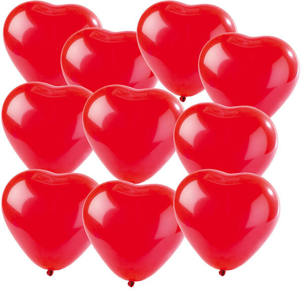 10 Ballons en coeur