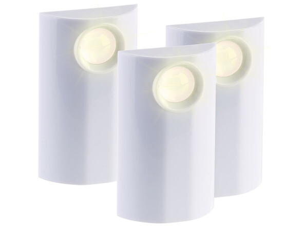 pack de 3 mini lampes led d'exterieur a piles avec surface tactile et variateur
