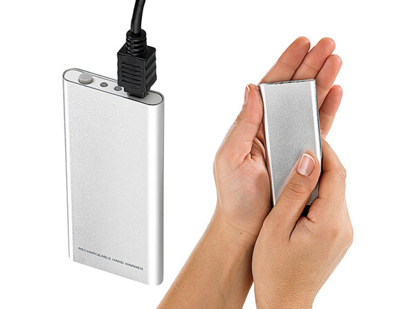 Réchauffe-mains rechargeable via USB Infactory. Gadez les mains au chaud