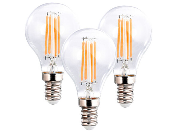 2 ampoules LED E14 effet flamme avec 3 modes d'éclairage Luminea