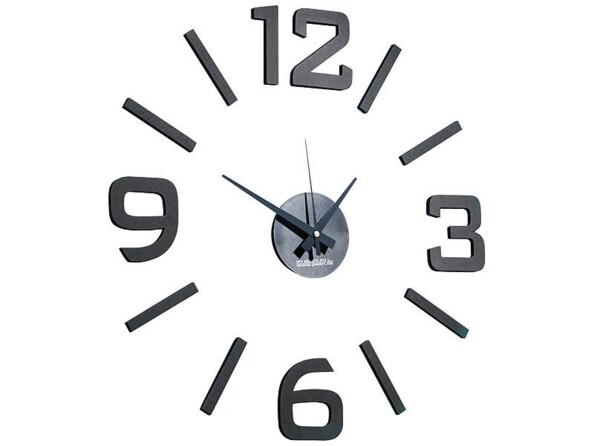 Horloge murale avec chiffres autocollants indépendants Pearl
