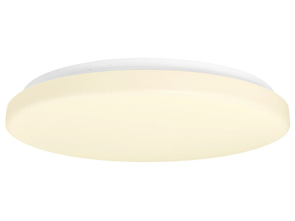 Plafonnier connecté CCT de Ø 39 cm par Luminea allumé.