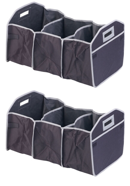 2 sacs de rangement pliables XL pour coffre avec compartiment isotherme