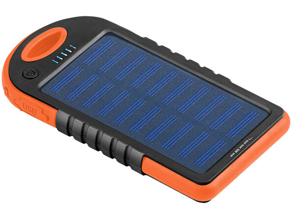 Batterie externe solaire 8000 mAh PB-75.solar avec lampe LED, Batteries de  secours