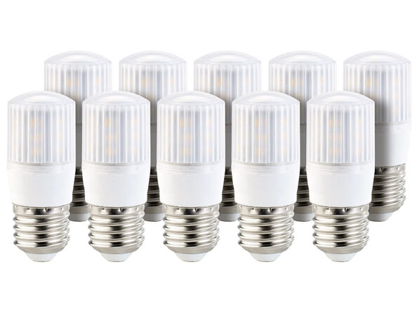 10 ampoules compactes LED 3,5 W avec éclairage 360° - E27 - Blanc
