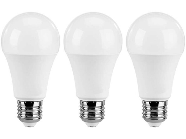 3 ampoules LED E27 High Power 11 W - Blanc chaud Luminea