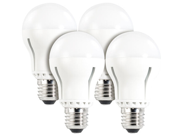 4 ampoules LED supra-puissantes 12 W, culot E27, blanc neutre