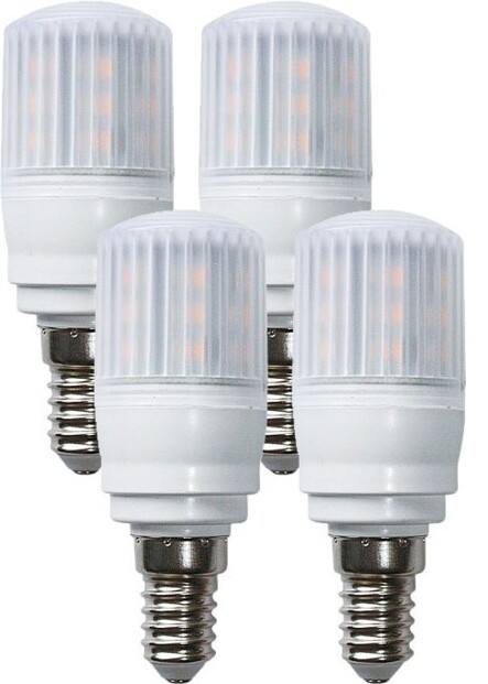 Lot de 4 ampoules compactes LED 3,5 W avec éclairage 360° - E14 - Blanc chaud