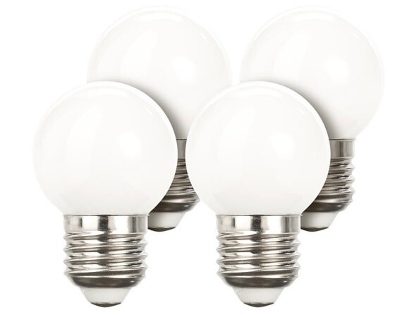 Lot de 4 ampoules LED look ''Retro'' - E27 - Blanc