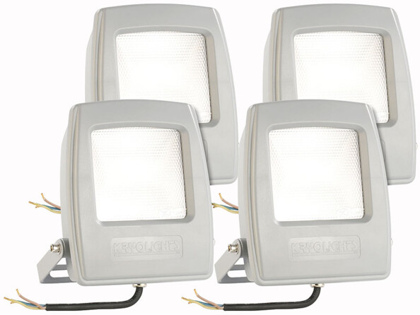 4 projecteurs LED pour extérieur - 10 W - Blanc