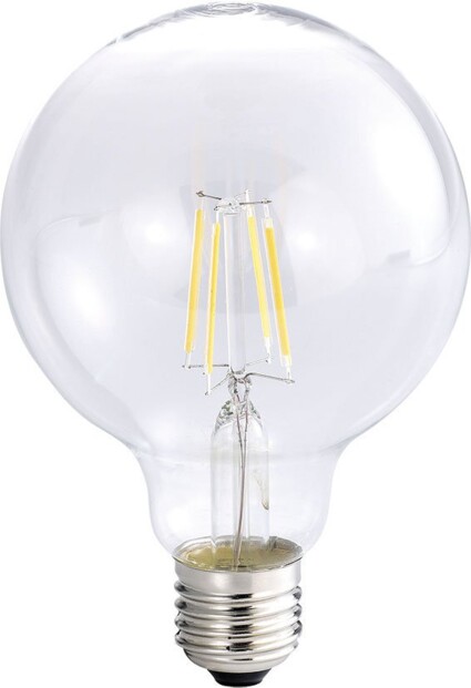 Ampoule Globe LED à filament A++, E27, 6 W, 600 lm, 360°, Blanc Chaud