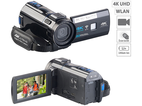 camera camescope de poing 4k uhd full hd pour amateurs et professionnels dv880 somikon avec application