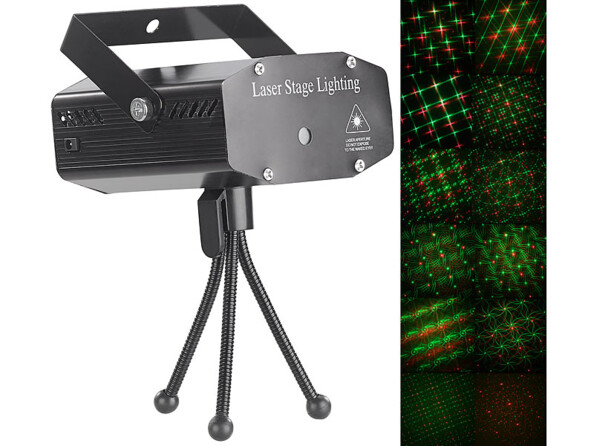 Projecteur d'extérieur Lunartec Projecteur laser rouge et vert d