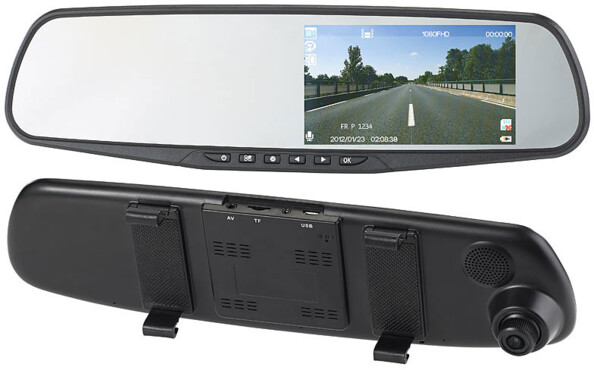 Rétroviseur / Dashcam HD avec écran 4,3" NAV-200.hd - Avec caméra de recul