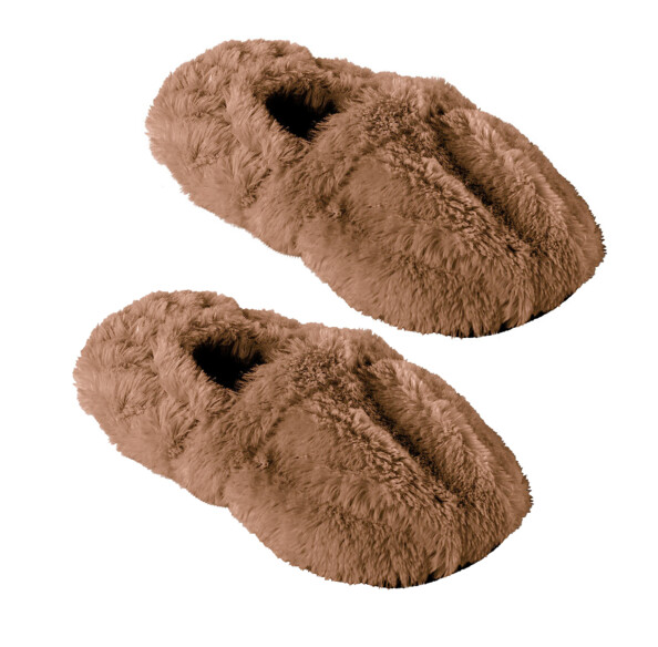 Pantoufles chauffantes à graine de lin à chauffer au four ou micro-ondes par Infactory