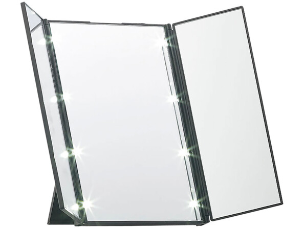 Miroir triptyque lumineux avec support