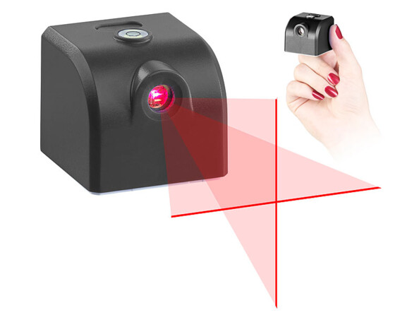 Mini laser USB à lignes croisées avec niveau à bulle