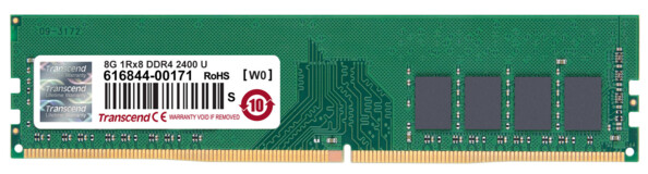 Barrette de mémoire DDR4 - 8 Go PC2400 Transcend (2400 MHz)