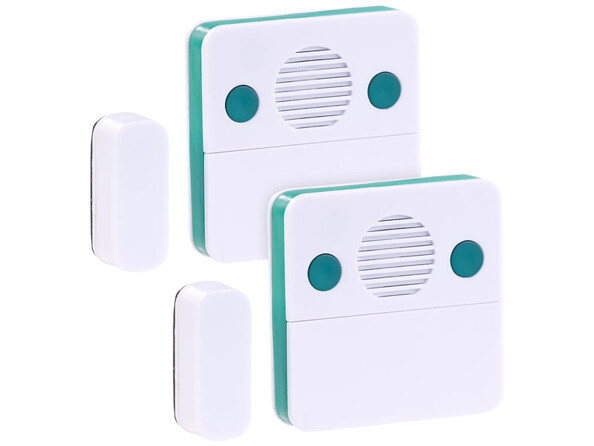 2 détecteurs d'ouverture de porte avec alarme réglable