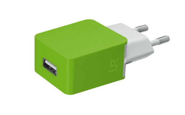 Chargeur USB secteur 5 W vert Trust.